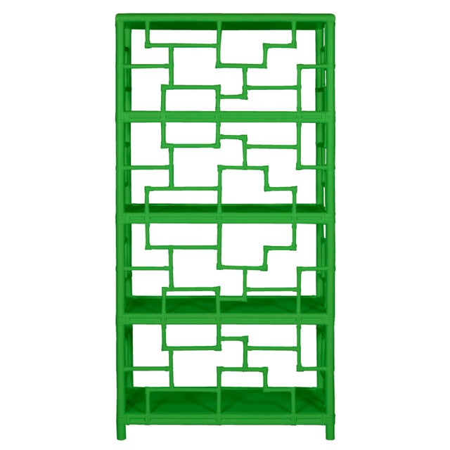 Contemporary Tibet Etagere in Bright Green For Sale - Image 3 of 6
