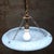 Art Deco Pendant Lamp in Brass and Blue Glass, France, 1920s For Sale - Image 6 of 8