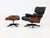 Set of Model 670 Lounge Chair and Ottoman in Rosewood and Black Leather by Charles & Ray Eames for Herman Miller, USA,...