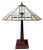 Art Deco Tiffany Style Table Lamp with Stained Glass Shade For Sale