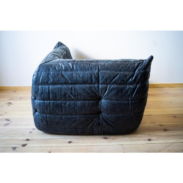Black Togo Living Room Set in Dubai Leather by Michel Ducaroy for Ligne Roset, Set of 5 For Sale - Image 17 of 18