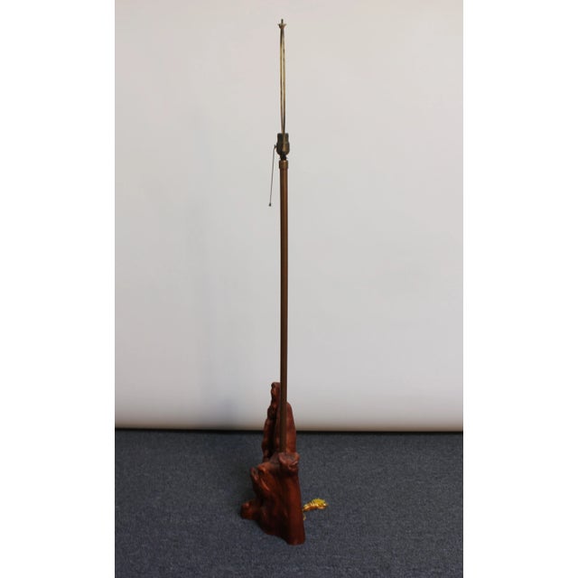 Sculptural Driftwood and Brass Floor Lamp For Sale - Image 4 of 13