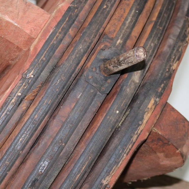 19th Century Monumental Antique Blacksmith Furnace Bellows by Cincinnati Bellow Works 19thC For Sale - Image 5 of 13