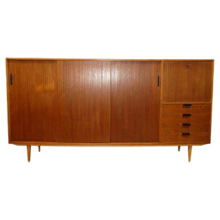 Teak Wall Unit with Secretaire, 1960s For Sale