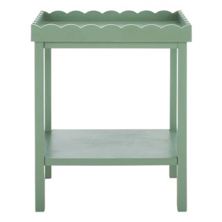 Starlyn Scalloped Accent Table in Sage For Sale
