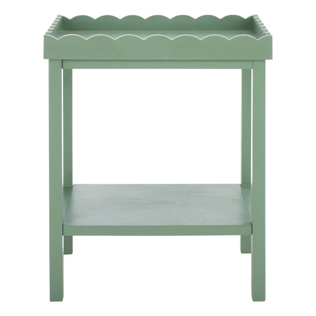 Starlyn Scalloped Accent Table in Sage For Sale