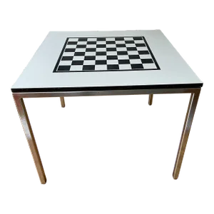 1970s Postmodern Chrome Game or Card Table