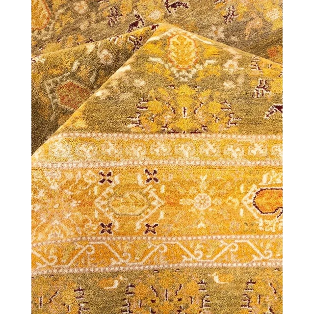 Textile Mogul, One-of-a-Kind Hand-Knotted Area Rug in Green, 8' 1" x 10' 4" For Sale - Image 7 of 8