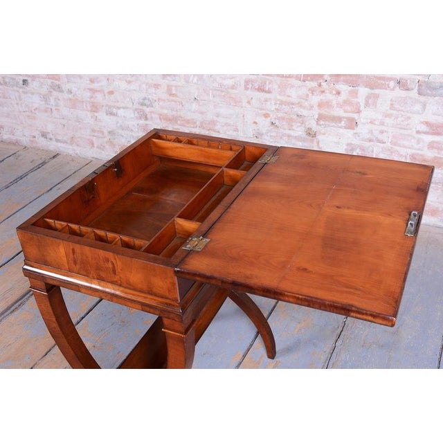 Biedermeier Cherry Wood Sewing Table by Josef Danhauser, Austria, 1820s For Sale - Image 13 of 15