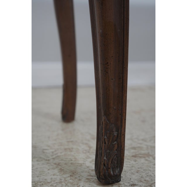 1950s French Louis XV Style Marble Top Console Table Server For Sale - Image 10 of 17
