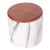Artifacts Trading Company Storage Canister with Sealed Wood Top in White, Medium For Sale