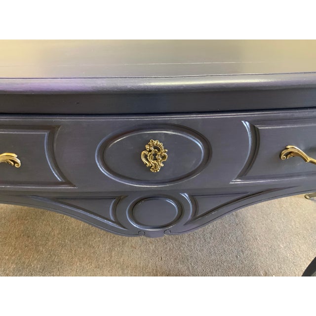20th century French style console table. Beautiful detail and hardware, cabriole legs, one drawer. Nice size for...
