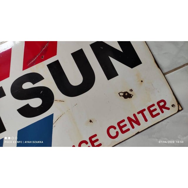 Not Yet Made - Made To Order Vintage Datsun Sign No Porcelain Car Service Dealership Automobile Gas Pump Sign For Sale - Image 5 of 15