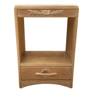 Mid Century Limed Oak Night Stand For Sale
