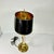 Mid-Century French Regency Neoclassical Bouilette Table Lamp & Reptile Embossed Black Shade For Sale - Image 9 of 15