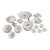 Vintage Wild Rose China Full Dining Set for 6 - 41 pcs For Sale