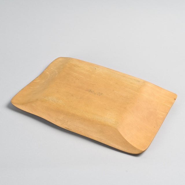 Carved Wooden Dish by Alexander Noll, 1950s For Sale - Image 8 of 12