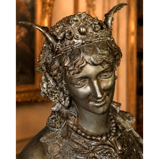 19th C French Oriental Zamak Bust Clock - 1 Pc For Sale - Image 11 of 12