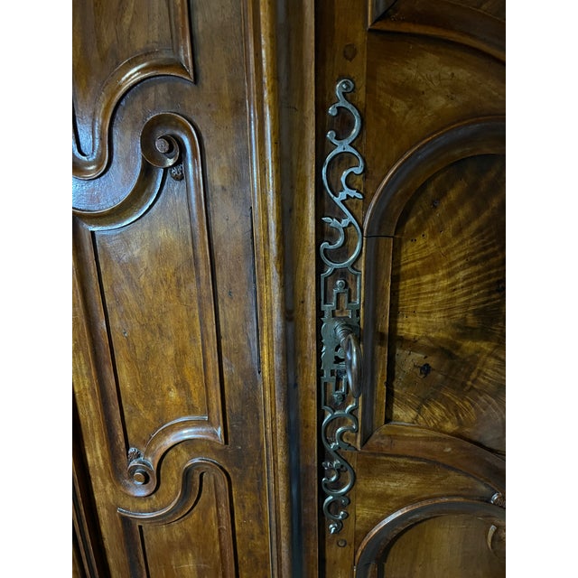 Louis XV French Burgundy Provincial Armoire Circa 1760 Chateau Cormatin For Sale - Image 11 of 12