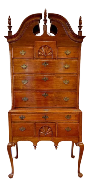 Mid 18th Century 18th Century New England Queen Anne Highboy