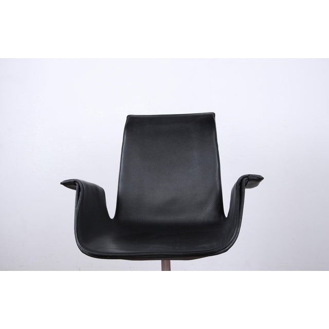 Danish Model FK 6725 Armchair in Black Leather and Chromed Steel by Preben Fabricius and Jørgen Kastholm for Walter Knoll, 2000s For Sale - Image 4 of 16