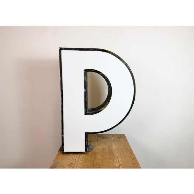 This vintage industrial illuminated letter P was made in former Czechoslovakia during the 1960s and comes from an old...
