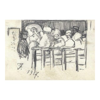 1907 Japanese Drawing For Sale