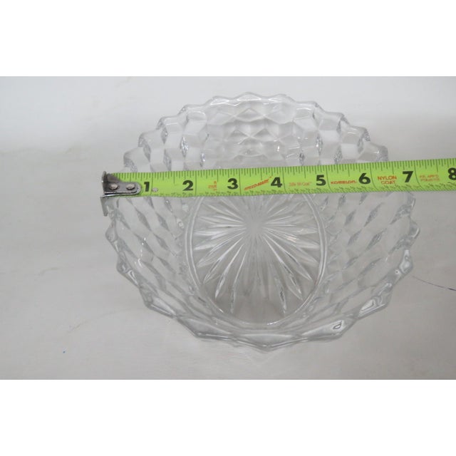 Fostoria American Line Clear Glass Dish With Cube Pattern Serving Bowl 4829b For Sale - Image 14 of 14