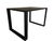 Rectangular Iron Cube Table with Embedded Wood Top, Dinner Table, Desk Table For Sale - Image 4 of 7