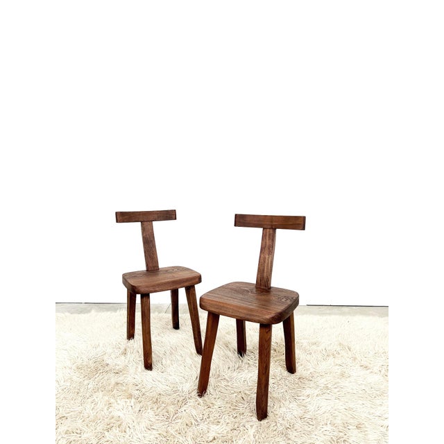 Vintage T Aranjou Chairs in Elm, 1960, Set of 6 For Sale - Image 13 of 18