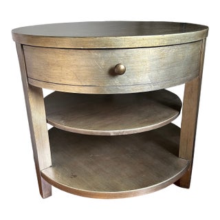 Hooker Contemporary Decorative End Table in a Champagne Green For Sale