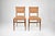 Mid-Century Modern Pair of Walnut and Leather Side Chairs by Gio Ponti, Italy, 1950s For Sale - Image 3 of 11