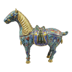 Vintage Cloisonne Chinese Horse Figurine