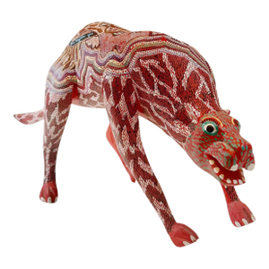 Oaxaca Wood Alebrije Mexican Folk Art Sculpture Signed by Pepe Santiago