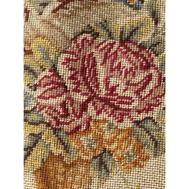 French Needlepoint Tapestry Chair Cover, 1890s For Sale - Image 9 of 18