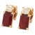 Early 21st Century 1.24 cts Natural ruby and 0.21 diamond earrings in 14k gold For Sale - Image 5 of 18