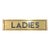 Vintage Brass Ladies Restroom Commercial Wall Sign For Sale