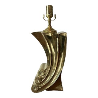 1940s Foliate Scrolled Art Deco Table Lamp For Sale
