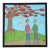 Original Acrylic Folk Art Painting From Renowned Key West Artist/"Under the Poincianas" For Sale