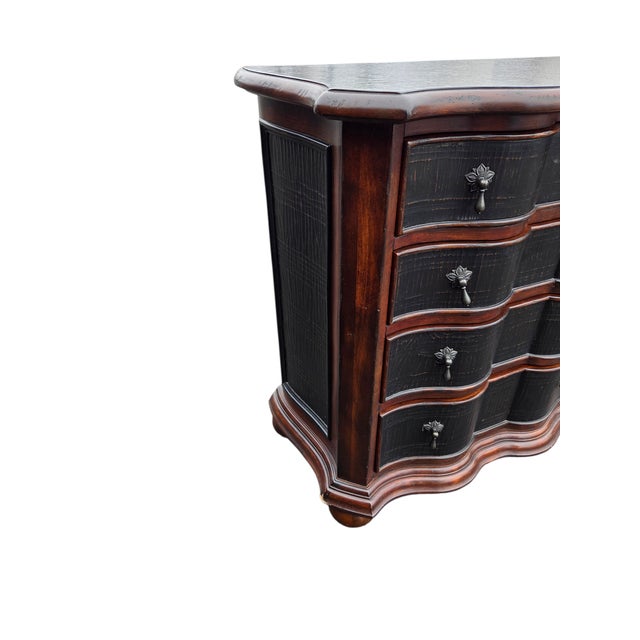 1990s Ethan Allen Lucca Serpentine Chest of Drawers Dresser Nightstand Console For Sale In Philadelphia - Image 6 of 11