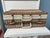 Vintage Wicker and Vinyl Rattan Picnic Basket Red Green and White Picnic Basket Suitcase For Sale - Image 9 of 12