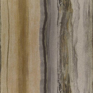 Harlequin Vitruvius Wallpaper in Gold / Basalt For Sale
