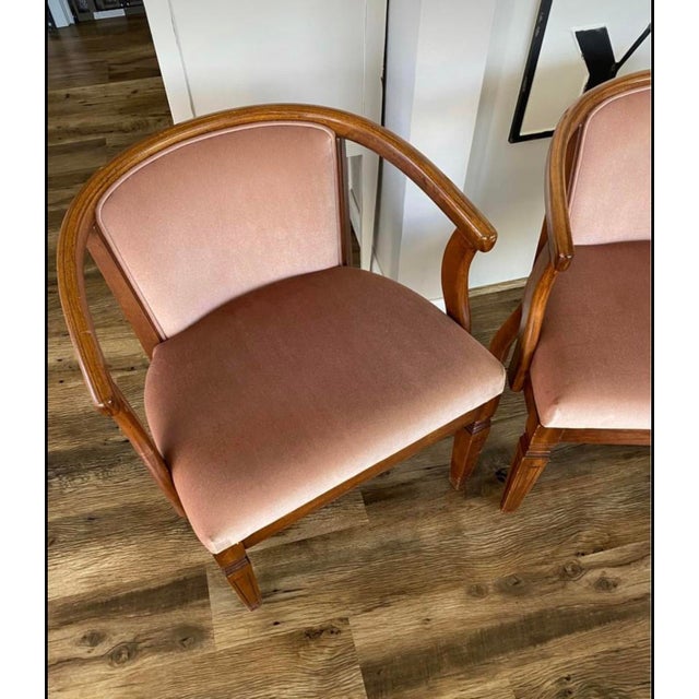 Blush Pink Velvet Vintage Chairs a Pair Chairish