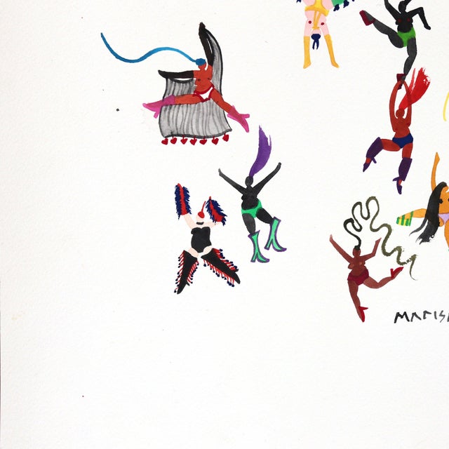 Marisa Mu’s watercolor paintings celebrate liberated bodies in motion, using playful gesture and vivid color to create...