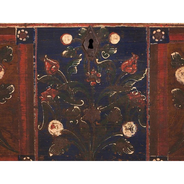 Painted Chest with Floral Details, 1870s For Sale - Image 17 of 18