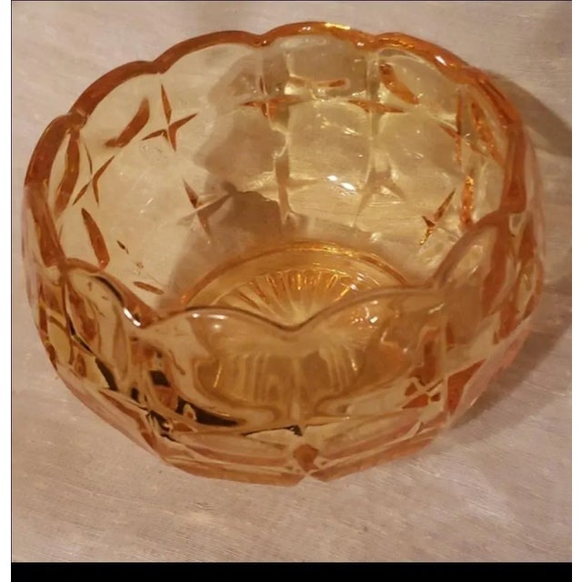 1980s 1980s Tiara Yellow Mist Constellation Candy or Nut Bowl For Sale - Image 5 of 5