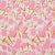 A large-scale, allover floral features loose, stylized blooms with a slightly retro vibe and a glazed effect for a hit of...