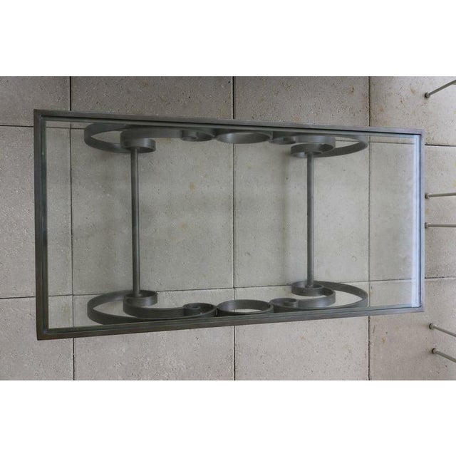 Mid 20th Century Classic Scrolling Iron and Glass Cocktail Coffee Table For Sale In West Palm - Image 6 of 8