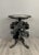 Wood Early 20th Century Round Table with Green Marble Inlays For Sale - Image 7 of 7