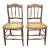 Pair of Early American Walnut and Cane Seat Spindle Back Side Chairs For Sale